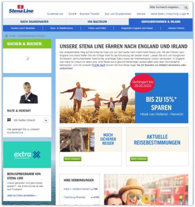 Stena Line - Fahrplan, Preise und Meer - Skandinavien, Großbritannien & Irland